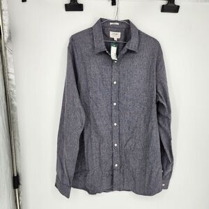 Julian & Mark Men's Blue‎ Large Tall Soft Textured Slub Shirt NWOT